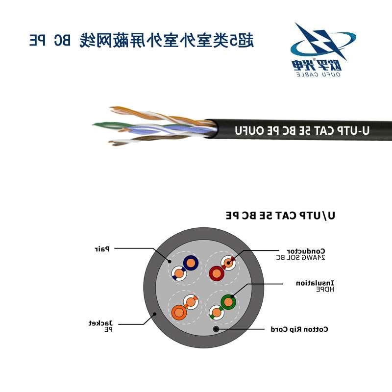 三明市U/UTP超5类4对非屏蔽室外电缆(23AWG)